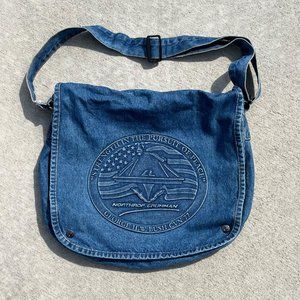 George HW Bush CVN 77 Northrop Grumman Strength In‎ Pursuit Denim Messenger Bag